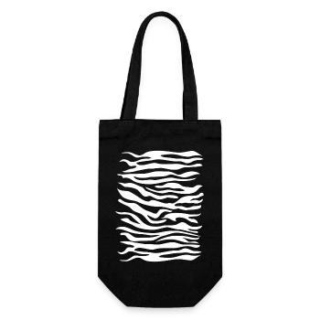 Motif Zèbre blanc - Sac à bouteille - noir - Devant