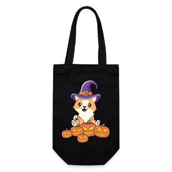 Halloween Cat Pumpkin - Gift Bag for Bottles - black - Front