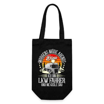 LKW Fahrer - Geschenkbeutel für Flaschen - Schwarz - Vorne
