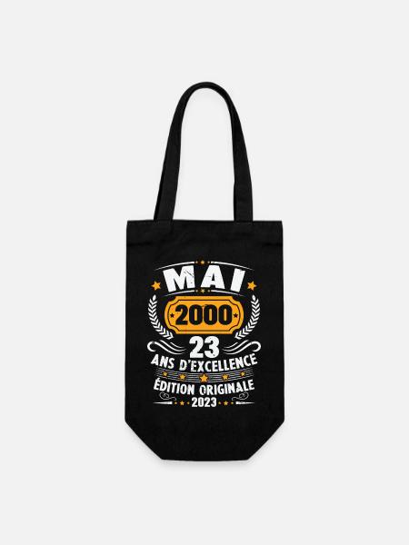 Cadeau D'anniversaire 23 Ans Mai 2000 Vintage - Sac à bouteille - noir