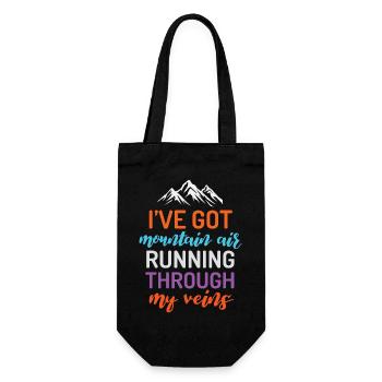 I've Got Mountain Air Running Through My Veins - Gift Bag for Bottles - black - Front