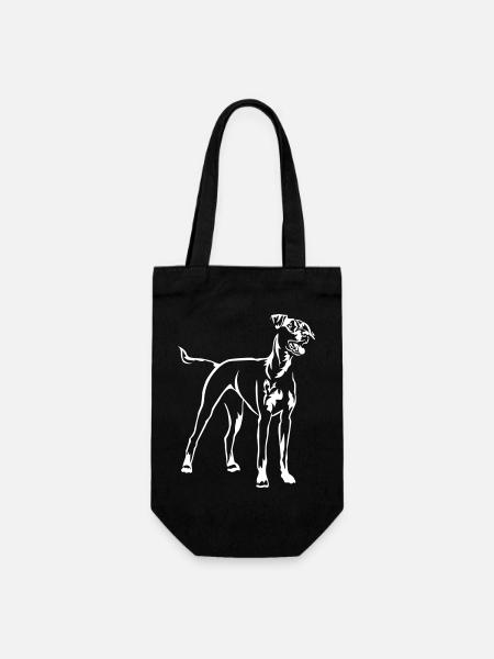 Deutscher Pinscher "Black Edition" - Geschenkbeutel für Flaschen - Schwarz