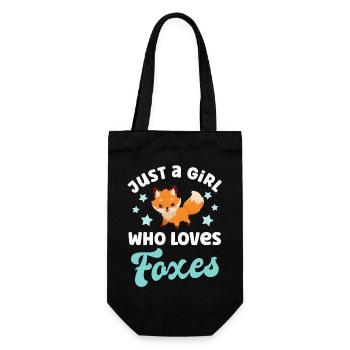 Fuchs Füchse - Geschenkbeutel für Flaschen - Schwarz - Vorne
