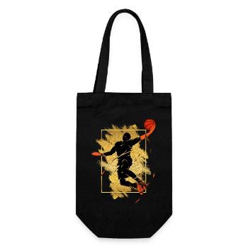 Basketball Basketball Player Dunking Gold Splash - Gift Bag for Bottles - black - Front