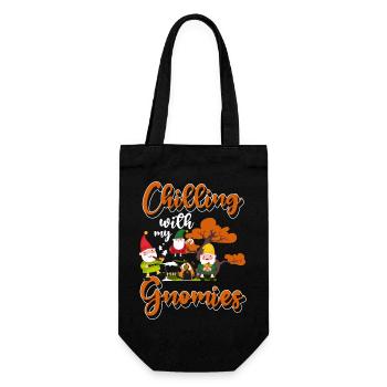 Dwarf Gnome Tonwichtel Cute - Gift Bag for Bottles - black - Front