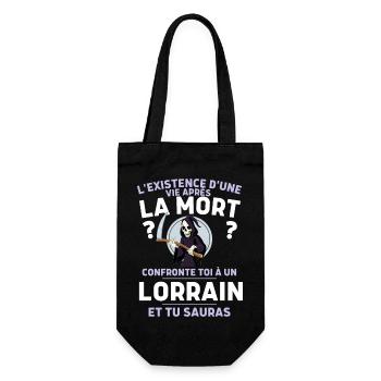 Cadeau Humour Homme Lorrain - Sac à bouteille - noir - Devant