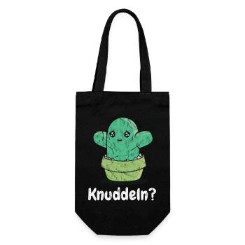 Kaktus Knuddelkumpel - Geschenkbeutel für Flaschen - Schwarz - Vorne