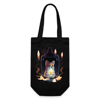 Corgi in a Bottle - Gift Bag for Bottles - black - Front