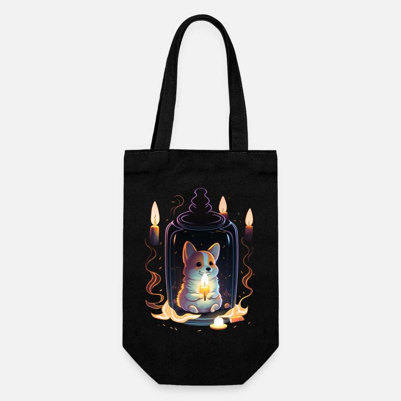 Corgi in a Bottle - Geschenkbeutel für Flaschen - Schwarz