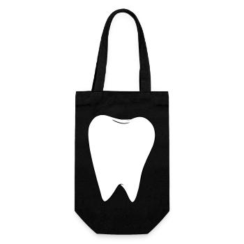 White tooth - Gift Bag for Bottles - black - Front
