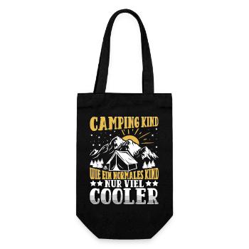 CAMPING KIND WIE EIN NORMALES KIND NUR VIEL COOLER - Geschenkbeutel für Flaschen - Schwarz - Vorne