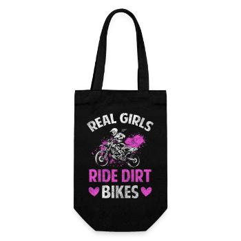 Bike Radsport Bikerin Biking - Geschenkbeutel für Flaschen - Schwarz - Vorne