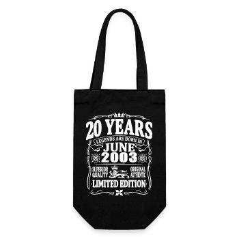 Legends are born in june 2003 - 20 years old - Gift Bag for Bottles - black - Front