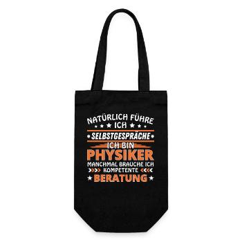 Ich führe Selbstgespräche - Physiker Edition - Geschenkbeutel für Flaschen - Schwarz - Vorne