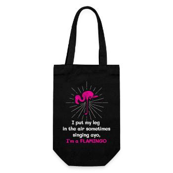 I'm a Flamingo Funny graphic - Gift Bag for Bottles - black - Front