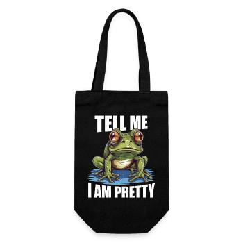 Frog Toad Funny Saying Lover Motif - Gift Bag for Bottles - black - Front