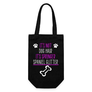 Springer spaniel dog quote - Gift Bag for Bottles - black - Front