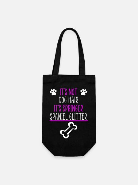 Springer Spaniel Hund Zitat - Geschenkbeutel für Flaschen - Schwarz