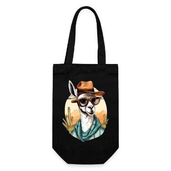 Goki the lama - Gift Bag for Bottles - black - Front