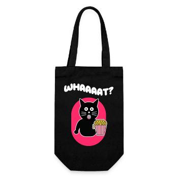 Popcorn Cat Movies Streaming Movie Watch Series - Gift Bag for Bottles - black - Front