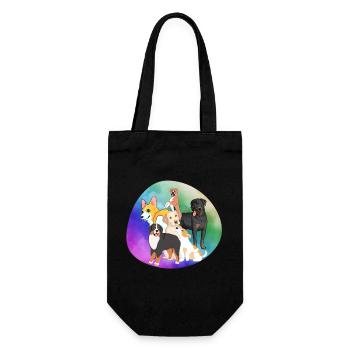 Dogs - Gift Bag for Bottles - black - Front