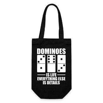 Domino Spiel Design - Geschenkbeutel für Flaschen - Schwarz - Vorne