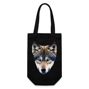 Wolf - Gift Bag for Bottles - black - Front