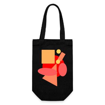 Herbstliche Farben. - Geschenkbeutel für Flaschen - Schwarz - Vorne