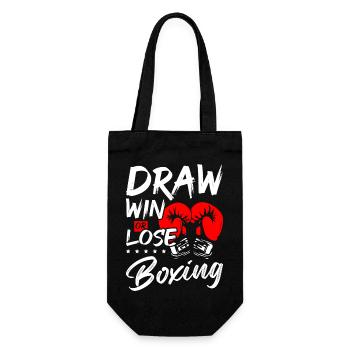 Draw Win or Lose Boxing - Gift Bag for Bottles - black - Front