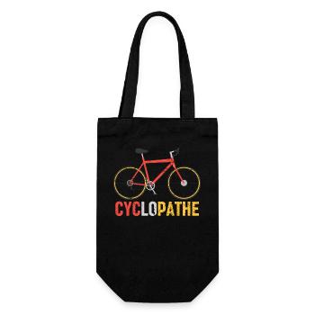 Cyclopathe humour vélo cadeau cyclisme cycliste - Sac à bouteille - noir - Devant