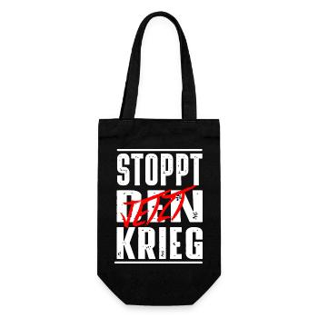 Frieden schaffen - Geschenkbeutel für Flaschen - Schwarz - Vorne