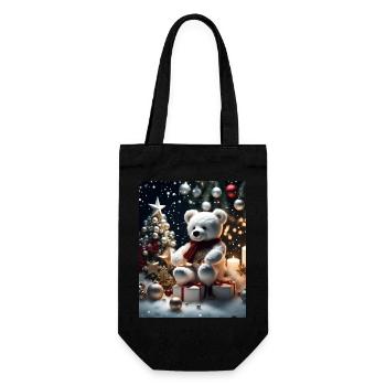 Teddy vous souhaite un joyeux Noël - Sac à bouteille - noir - Devant