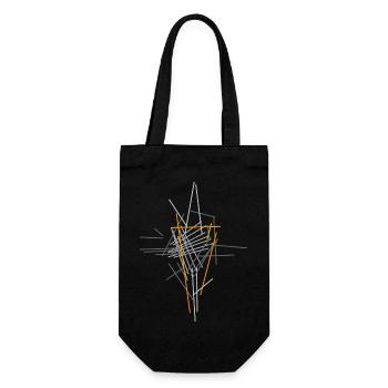 abstract - Gift Bag for Bottles - black - Front