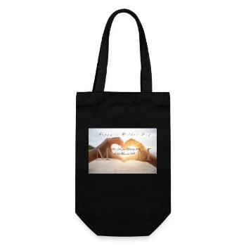 Muttertagsgeschenk - Geschenkbeutel für Flaschen - Schwarz - Vorne