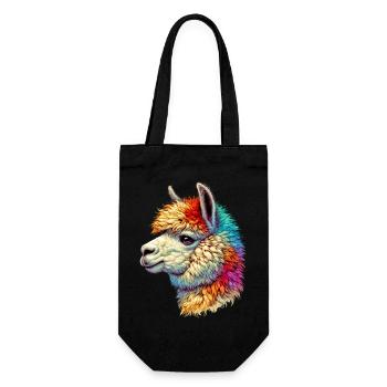 Alpaca - Gift Bag for Bottles - black - Front