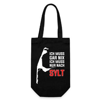 Je n’ai rien à faire, je dois juste aller sur l’île de Sylt - Sac à bouteille - noir - Devant