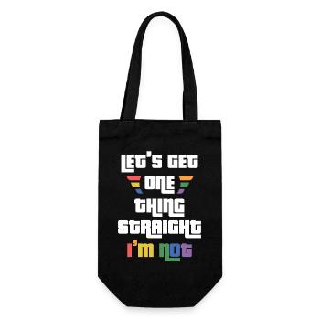 LGBTQ Pride Month - Let's Get One Thing Straight. - Gift Bag for Bottles - black - Front