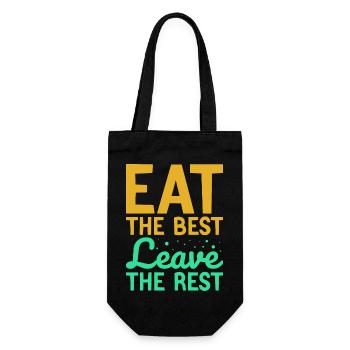 Eat the Best - Gift Bag for Bottles - black - Front