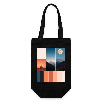 Mountains - Gift Bag for Bottles - black - Front