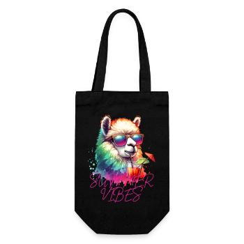 Lama alpaga d’été - Sac à bouteille - noir - Devant