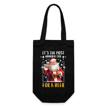 Noël Bière Boire de l’alcool Père Noël - Sac à bouteille - noir - Devant