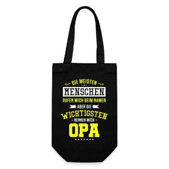 Grandpa Saying - Gift Bag for Bottles - black - Front