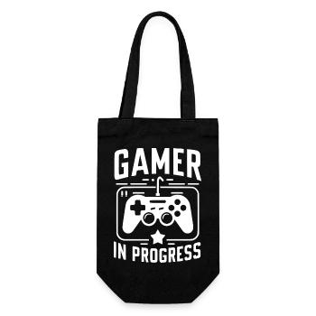 Gamer in Progress - Gift Bag for Bottles - black - Front