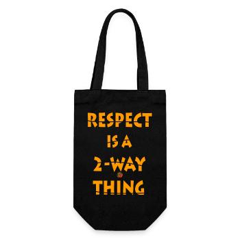 Respect is a Two-Way Concept Design - Gift Bag for Bottles - black - Front