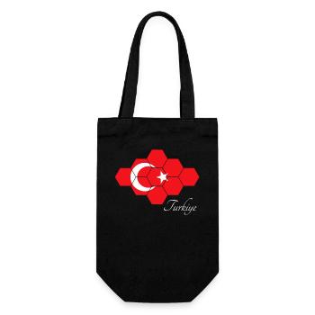 Türkei Turkiye - Geschenkbeutel für Flaschen - Schwarz - Vorne