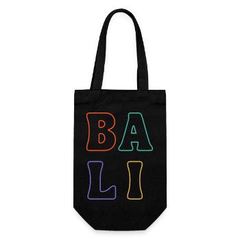Colorful Bali Indonesia - Gift Bag for Bottles - black - Front