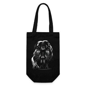 with green eyes - Gift Bag for Bottles - black - Front
