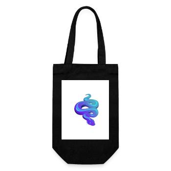 Blue Snake - Geschenkbeutel für Flaschen - Schwarz - Vorne