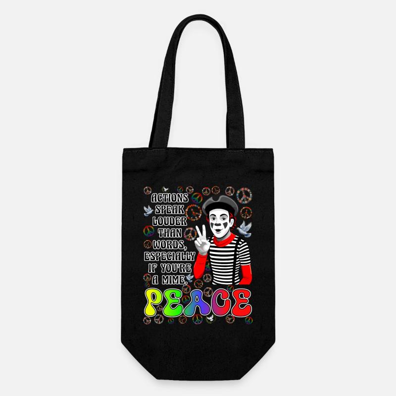 Peace is the most important thing - Gift Bag for Bottles - black