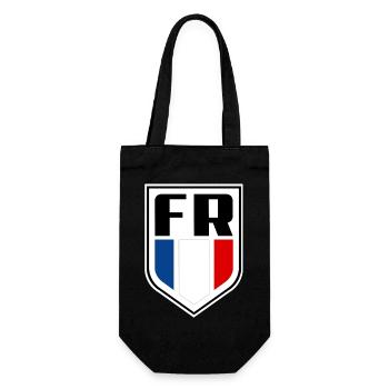 Frankreich Flagge Offizielles französisches Symbol - Geschenkbeutel für Flaschen - Schwarz - Vorne